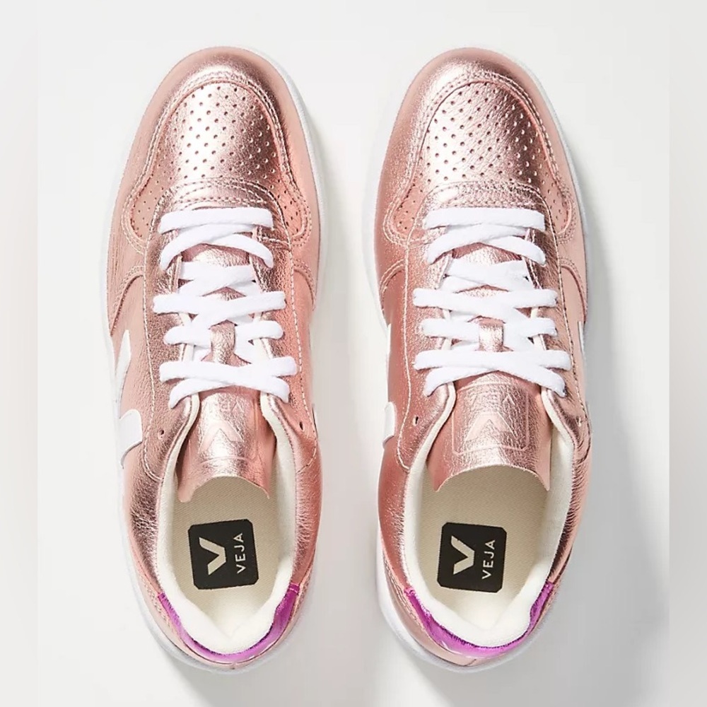 Veja V-10 Pink Matallic Sneakers 9 - Picture 2 of 16